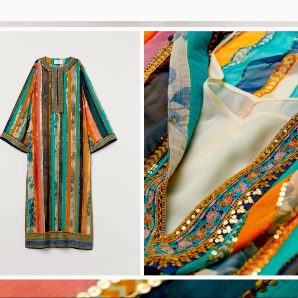 SABYASACHI x H&M. Long, straight-cut kaftan - Picture 9 of 9